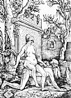 Hans Baldung Canvas Paintings - Aristotle and Phyllis